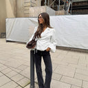 Chic Blouse with Statement Sleeves for Women