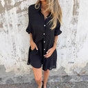 Chic Women's Cotton Shorts Set with Oversized Top