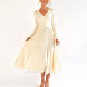 Chic Pleated Wrap Dress for Women