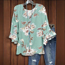 Floral Ruffle Blouse for Women
