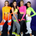 Reflective Women's Cargo Pants with Elastic Waistband