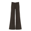 Flared High-Waisted Pants in Soft Fabric
