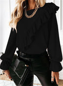 Women's Ruffled Blouse for Stylish Elegance