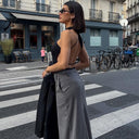 Chic Women's Wrap Bodysuit with Deep V-Neck and Stylish Draping