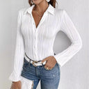 Chic Vertical Striped Blouse for Women