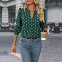 Chic Women's Blouse with Diamond Design
