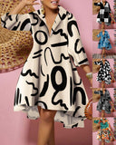 Chic Women's Denim Shirt Dress with Asymmetrical Hem