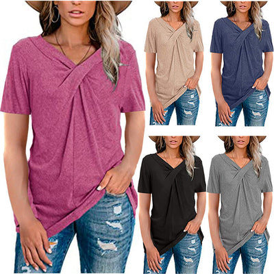Wrap Design Women's T-Shirt for Everyday Wear
