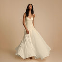 Chic Asymmetrical Evening Dress with Ruffle Detail