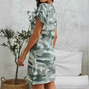 Women's Camouflage Ruffle Detail Dress