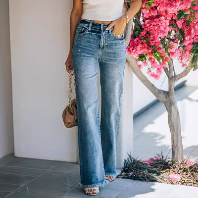 Women’s High-Waist Flared Jeans - Retro Chic Style