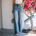 High-Waist Flared Jeans with Vintage Charm