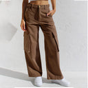 Wide-Leg Cargo Trousers with Ample Pockets