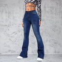 Chic High-Waist Flared Jeans for Women