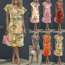 Chic Ruffled Maxi Dress with Intricate Pattern Design