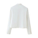 Chic Floral Embroidered Blazer Jacket for Women