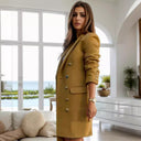 Chic Double-Breasted Blazer Coat for Women