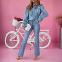 High-Waisted Flared Jeans with Vintage Charm