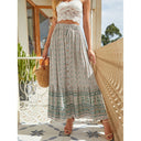 Handcrafted Women's Maxi Skirt with Elastic Waistband