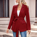 Chic Ladies Blazer with Stylish Belt