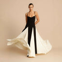Chic Asymmetrical Evening Dress with Ruffle Detail
