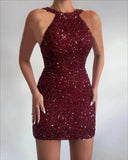 Sequin-Embellished Cocktail Dress for Women