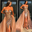Stunning Strapless Tulle Evening Dress