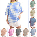 Wide Striped Oversized Women's Tee