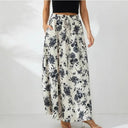 Floral Maxi Skirt with Elastic Waistband for Women