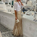 Sequin Evening Dress for Women with Flowing Design