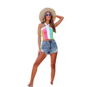 Chic Women's Frayed Hem Denim Shorts