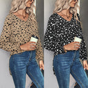Chic Ruffle Sleeve Blouse with Modern Polka Dots