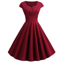 Chic Women's A-Line Dress with Flattering Waist Design