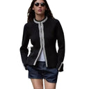 Ladies Blazer Jacket with Lace Accents