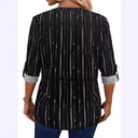 Chic Striped Shirt Dress with Trendy Zipper Detail
