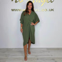Chic Women's Kaftan Dress with Wrap Style