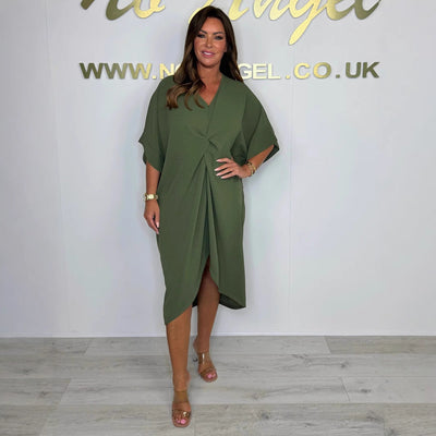 Chic Women's Kaftan Dress with Wrap Style