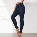 High-Waisted Slim-Fit Women's Jeans with Stretch Fabric