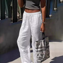 Chic Women's Lounge Pants with Elastic Waist and Pockets