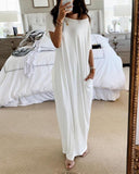 Chic Women's Maxi Dress with Functional Pockets