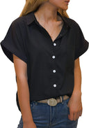 Chic Short Sleeve Blouse for Women