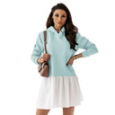 Chic Women's Ruffle Detail Hoodie Dress