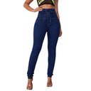 Adjustable Drawstring High-Waisted Women's Jeans