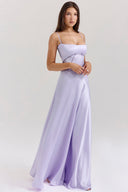 Chic Evening Dress with Flowing Skirt