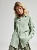 Chic Women's Long Sleeve Check Blouse