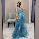 Chiffon Evening Dress with Graceful Wrap Design
