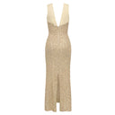 Stunning Sequin Evening Dress with Chic Back Cutout