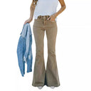 High-Waisted Stretch Flared Jeans for Women