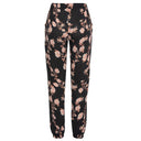 Floral Print Jersey Pants with Elastic Waist