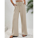 Chic Palazzos with Elastic Waist and Pocket Design